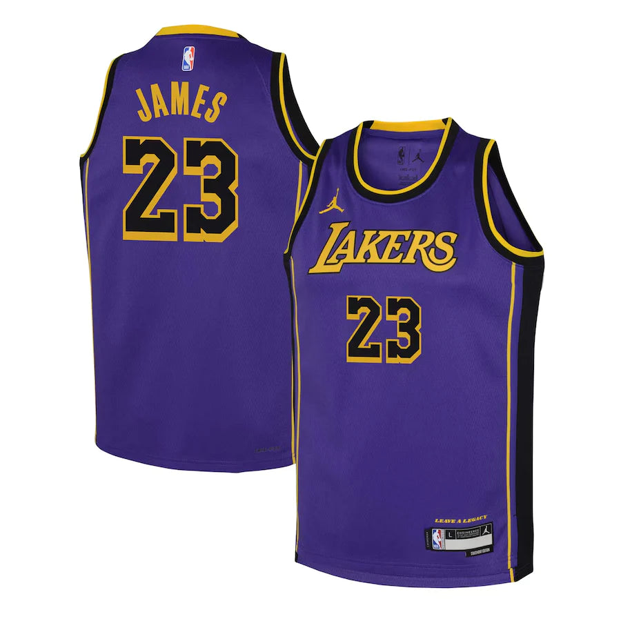 Unisex Jordan Brand LeBron James Purple Los Angeles Lakers Swingman Jersey - Statement Edition